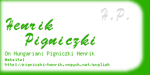 henrik pigniczki business card